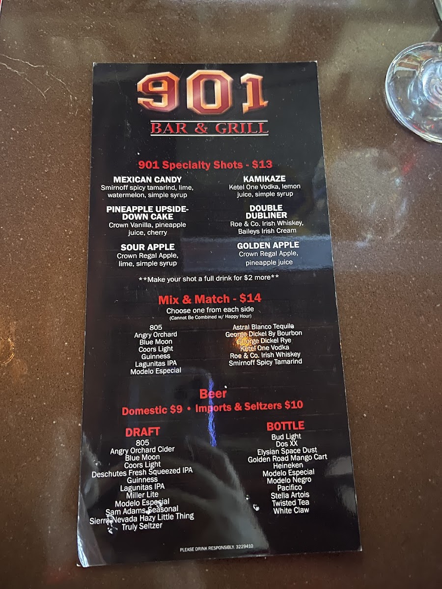 901 Bar and Grill Menu - Image 2