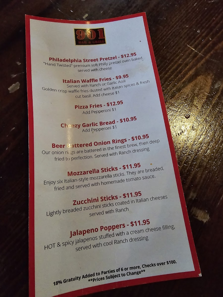 901 Bar and Grill Menu - Image 4